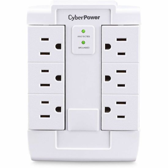 Picture of CyberPower Essential CSB600WS - Surge protector - AC 125 V - output connectors: 6