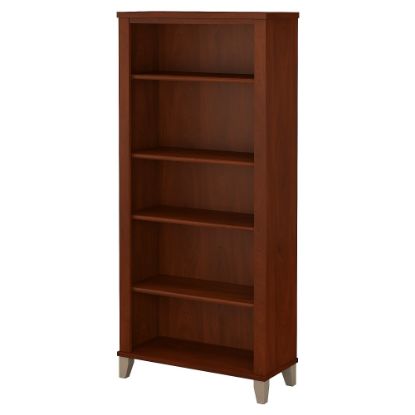 Picture of Bush Business Furniture Somerset 66inH 5-Shelf Bookcase, Hansen Cherry, Standard Delivery