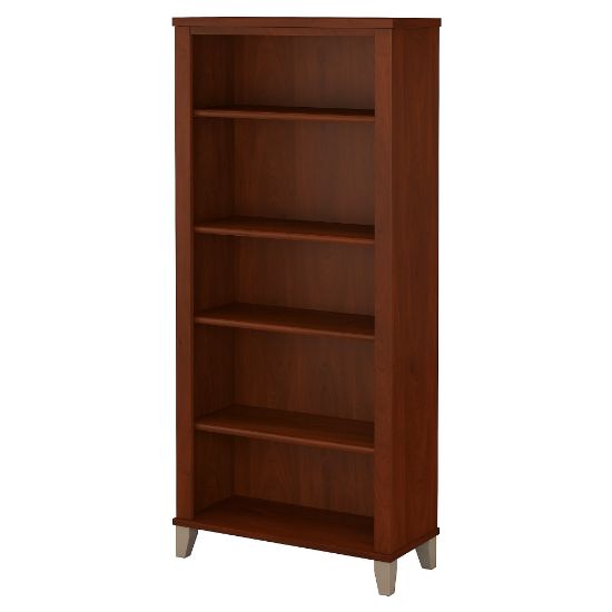 Picture of Bush Business Furniture Somerset 66inH 5-Shelf Bookcase, Hansen Cherry, Standard Delivery