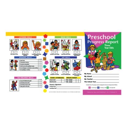 Picture of Hayes Preschool Progress Report Cards, Age 3, 10 Report Cards Per Pack, Set Of 6 Packs