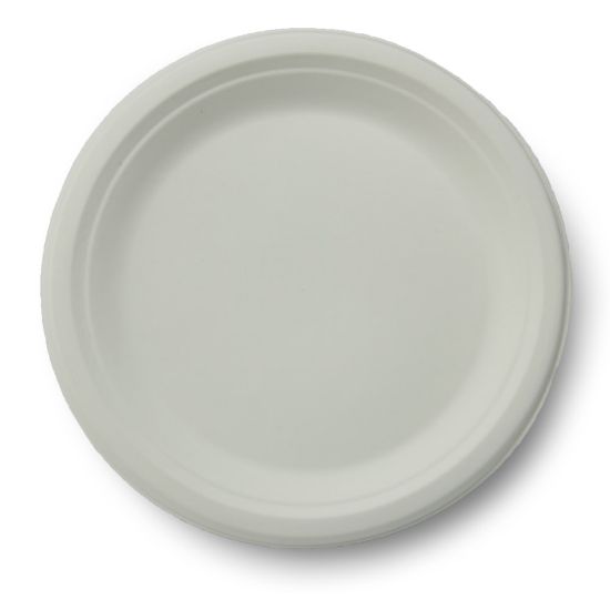 Picture of Stalk Market Round Plates, 9in, White, Pack Of 500 Plates