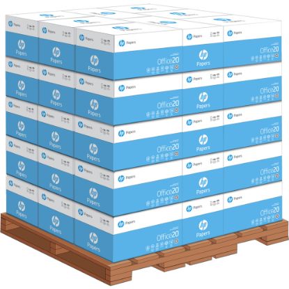 Picture of HP Office20 Copy Paper, White, Letter (8.5in x 11in), 200000 Sheets Per Pallet, 20 Lb, 92 Brightness, Case Of 10 Reams