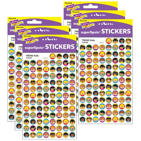 Picture of Trend SuperSpots Stickers, Kids, 800 Stickers Per Pack, Set Of 6 Packs