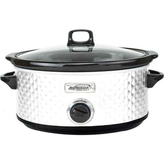 Picture of Brentwood Select SC-157W 7 Quart Slow Cooker, White - 270 W1.75 gal - White, Black