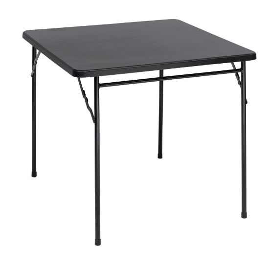 Picture of Realspace Molded Plastic Top Folding Card Table, Black