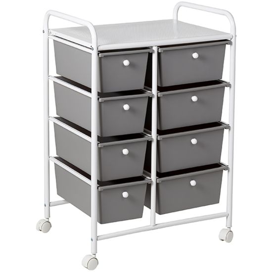 Picture of Honey Can Do Rolling Storage Cart, Gray/White