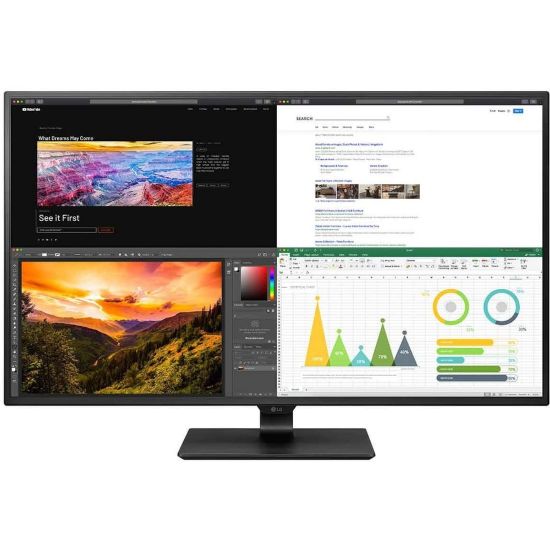 Picture of LG 43BN70U-B 43in Class 4K UHD LCD Monitor - 16:9 - Matte Black - 42.5in Viewable - In-plane Switching (IPS) Technology - LED Backlight - 3840 x 2160 - 350 Nit Typical - 8 ms - Speakers - HDMI - DisplayPort