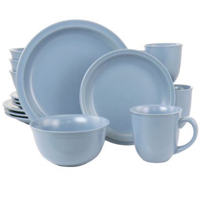 Picture of Gibson Home 16-Piece Siam Stoneware Dinnerware Set, Blue