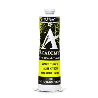 Picture of Grumbacher Academy Oil Colors, 5.07 Oz, Lemon Yellow, Pack Of 2