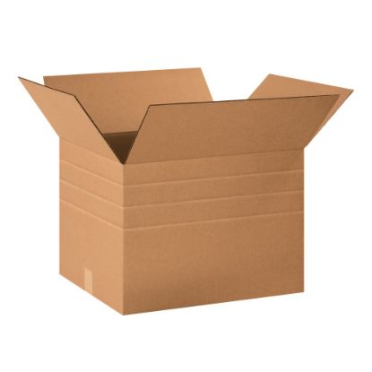 Picture of Partners Brand Multi-Depth Corrugated Boxes, 18in x 14in x 12in, Kraft, Bundle Of 25 Boxes