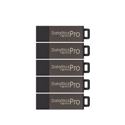 Picture of Centon DataStick Pro USB Flash Drives, USB 2.0, 64GB, Gray, Pack Of 5, S1-U2P5-64-5B