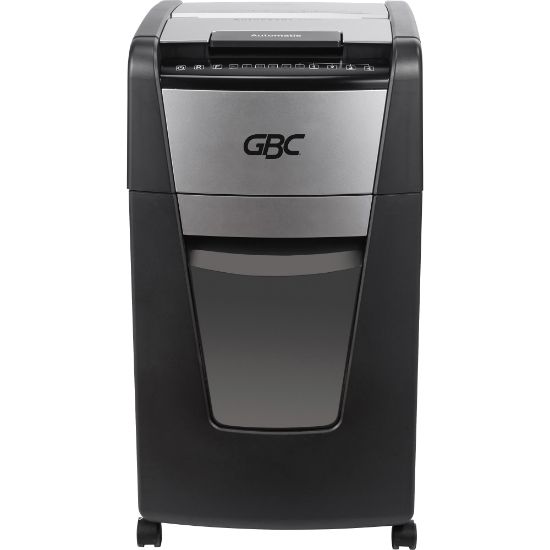 Picture of GBC AutoFeed+ Office Shredder, 300X, Super Cross-Cut, 300 Sheets - Continuous Shredder - Super Cross Cut - 10 Per Pass - for shredding Credit Card, Paper Clip, Staples, Paper - P-4 - 1 Hour Run Time - 16 gal Wastebin Capacity - Black