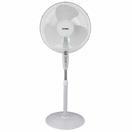 Picture of Optimus 16in Adjustable Oscillating Stand Fan With Remote Control, White