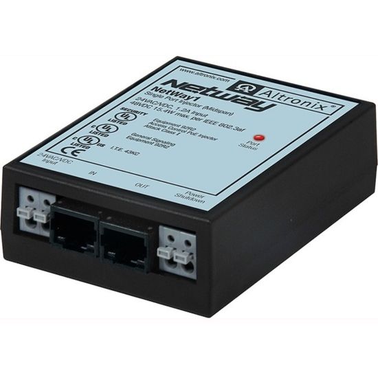 Picture of Altronix Single Port PoE Injector Midspan - 24 V AC, 24 V DC Input - 1 x Ethernet Output Port(s) - 15.40 W