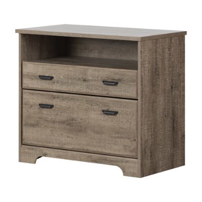 Picture of South Shore Versa 33-3/4inW x 19inD Lateral 2-Drawer File Cabinet, Weathered Oak