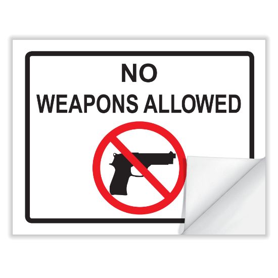 Picture of ComplyRight Weapons Law Cling Poster, English, 8 1/2in x 11in