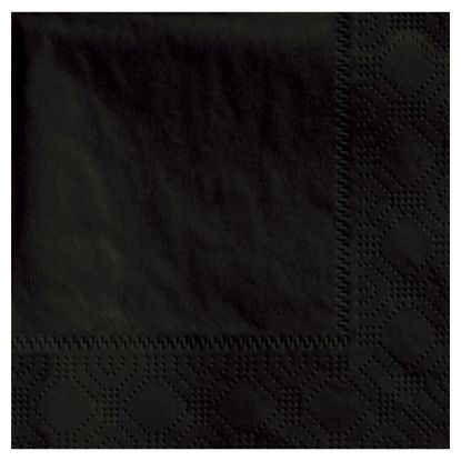 Picture of Hoffmaster Napkins, 4-3/4in x 4-3/4in, Black, Case Of 1,000 Napkins