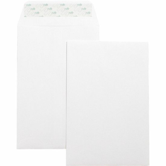 Picture of Business Source Self-Seal 6inx9in Catalog Envelopes - Catalog - 6in Width x 9in Length - 28 lb - Self-sealing - Wove - 100 / Box - White