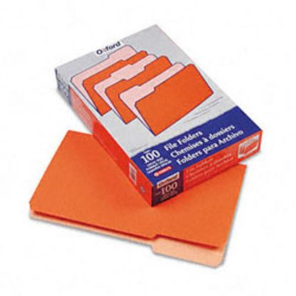 Picture of Pendaflex Two-Tone Color File Folders, Legal Size, Orange, Box Of 100