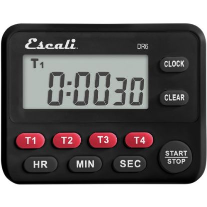 Picture of Escali Four Event 4-Day Wall-Mountable Digital Timer, Black