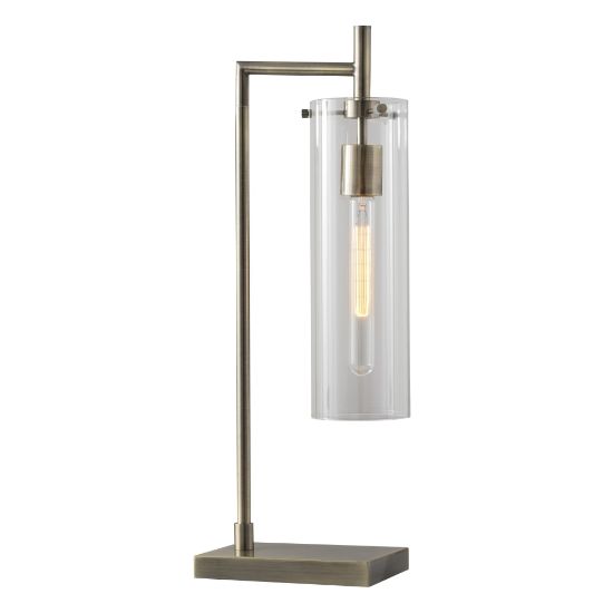 Picture of Adesso Dalton Table Lamp, 13 3/4inH, Clear Shade/Brass Base