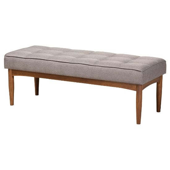 Picture of Baxton Studio Sanford Dining Bench, Gray/Walnut Brown