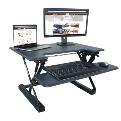 Picture of Victor High Rise DCX710 Height-Adjustable Standing Desk Riser, 31in, Gray/Black