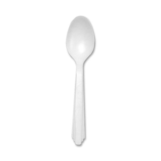 Picture of SKILCRAFT Plastic Teaspoons, Box Of 100 (AbilityOne 7340-00-022-1317)