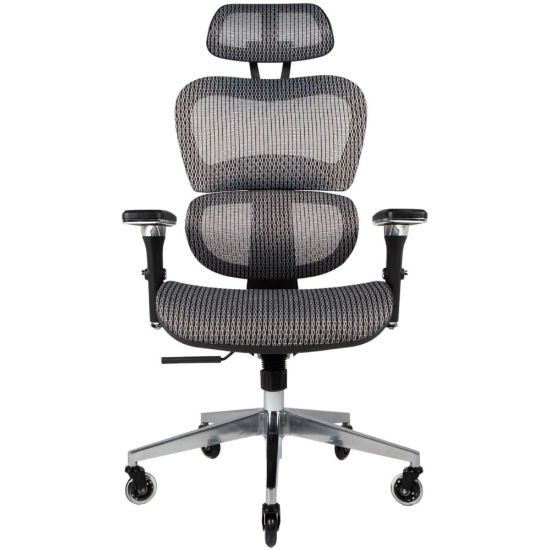 Picture of Nouhaus Ergo3D Ergonomic Fabric High-Back Office Chair, Silver Gray