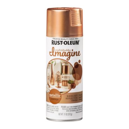 Picture of Rust-Oleum Imagine Craft and Hobby Spray Paint, 11 Oz, Metallic Copper, Pack Of 4 Cans