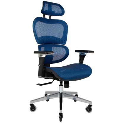 Picture of Nouhaus Ergo3D Ergonomic Fabric High-Back Office Chair, Brilliant Blue