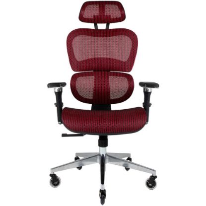 Picture of Nouhaus Ergo3D Ergonomic Fabric High-Back Office Chair, Dark Burgundy