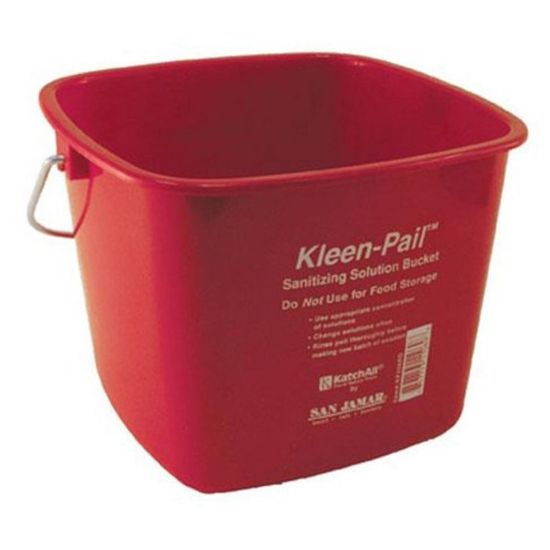 Picture of San Jamar Kleen-Pail Sanitizer Bucket, 8 Quarts, Red