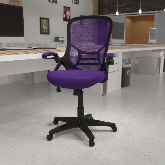 Picture of Flash Furniture Ergonomic Mesh High-Back Office Chair, Purple