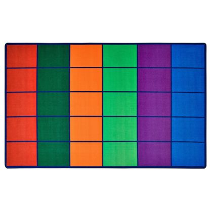 Picture of Carpets for Kids Premium Collection 30 Seats Colorful Rows Seating Rug, 8ft4in x 13ft4in, Multicolor