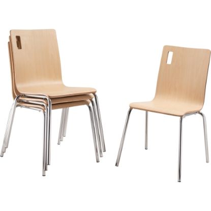 Picture of National Public Seating Bushwick Cafe Chairs, Natural, Pack Of 4 Chairs