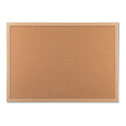 Picture of U Brands Cork Bulletin Board, 48in X 36in, Birch Wood Frame, Actual Size 47in X 35in (003U00-01)