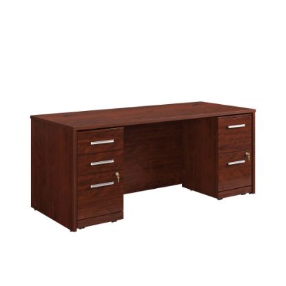 Picture of Sauder Affirm Collection Executive Desk With 2-Drawer Mobile Pedestal File And 3-Drawer Mobile Pedestal File, 72inW x 30inD, Classic Cherry