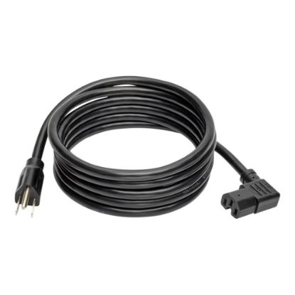 Picture of Eaton Tripp Lite Series Power Cord, NEMA 5-15P to Right-Angle C15 - Heavy-Duty, 15A, 125V, 14 AWG, 8 ft. (2.43 m), Black - Power cable - NEMA 5-15P (M) to IEC 60320 C15 right-angled - AC 125 V - 15 A - 8 ft - molded - black