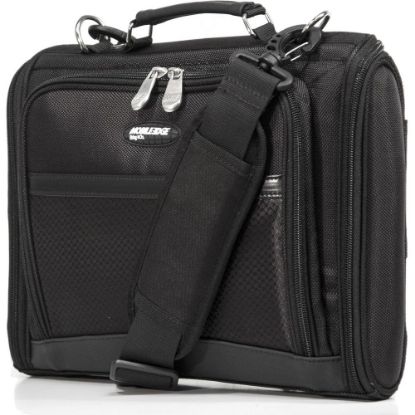 Picture of Mobile Edge Express Carrying Case (Briefcase) for 14.1in Notebook, Chromebook - Black - 1680D Ballistic Nylon Body - Shoulder Strap, Handle - 10.5in Height x 15in Width x 3in Depth