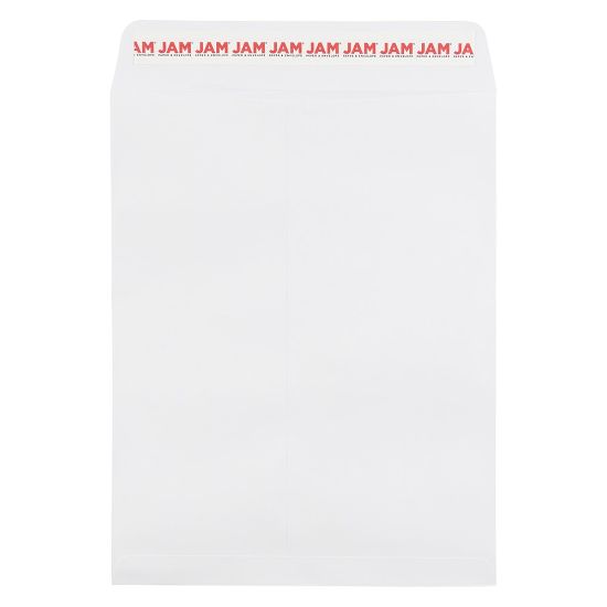 Picture of JAM Paper Open End Envelopes, 8-3/4in x 11-1/2in, Peel & Seal, White, Pack Of 50 Envelopes