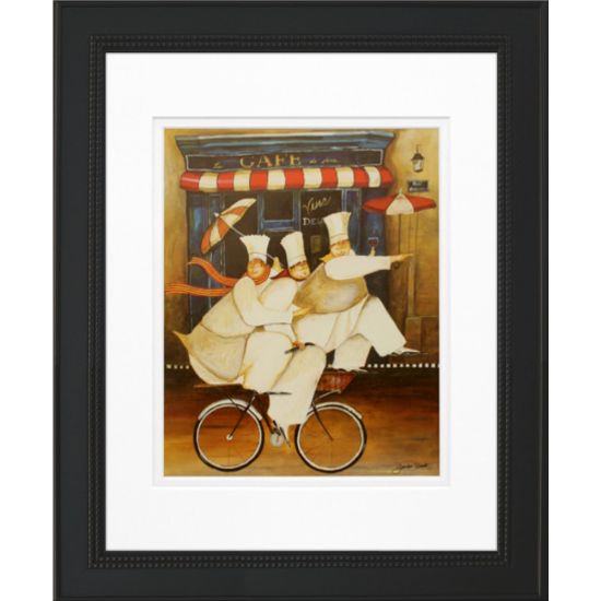 Picture of Timeless Frames Stockton Framed Kitchen Artwork, 11in x 14in, Black, Tres Amis