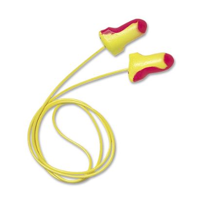 Picture of Sperian Reusable Corded Foam Ear Plugs, Pink/Yellow, Box Of 100