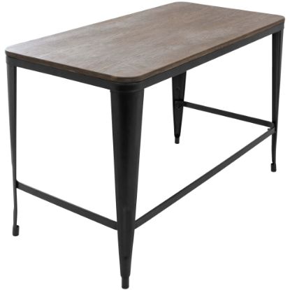 Picture of Lumisource Pia Industrial 48inW Writing Desk, Espresso/Black