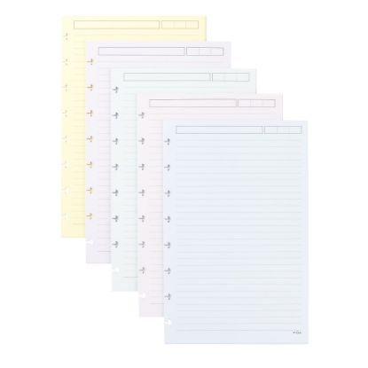 Picture of TUL Discbound Refill Pages, Junior Size, Narrow Ruled, 50 Sheets, Assorted Colors