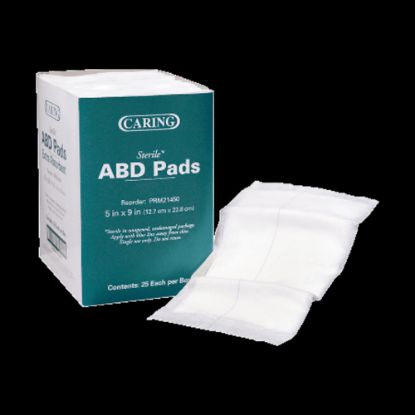 Picture of Medline Abdominal Pads, Sterile, 5in x 9in, White, Box Of 25