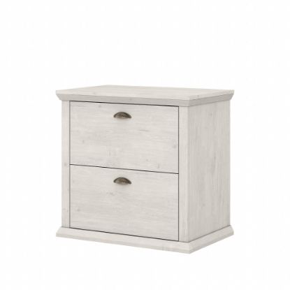 Picture of Bush Furniture Yorktown 31inW x 20inD Lateral 2-Drawer File Cabinet, Linen White Oak, Standard Delivery