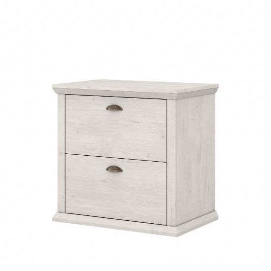 Picture of Bush Furniture Yorktown 31inW x 20inD Lateral 2-Drawer File Cabinet, Linen White Oak, Standard Delivery