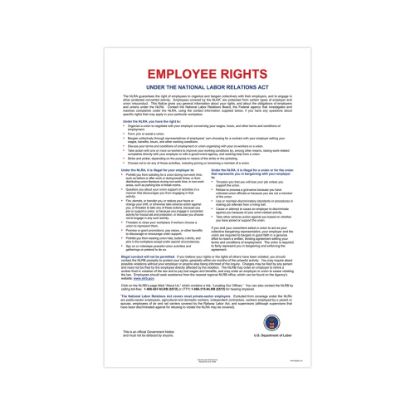 Picture of ComplyRight Federal Contractor Posters, National Labor Relations Act, English, 11in x 17in