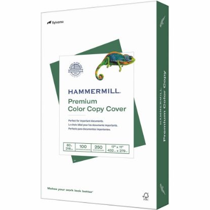 Picture of Hammermill Color Copy Digital Card Stock, Super Smooth White, Ledger (11in x 17in), 80 Lb, Pack Of 250